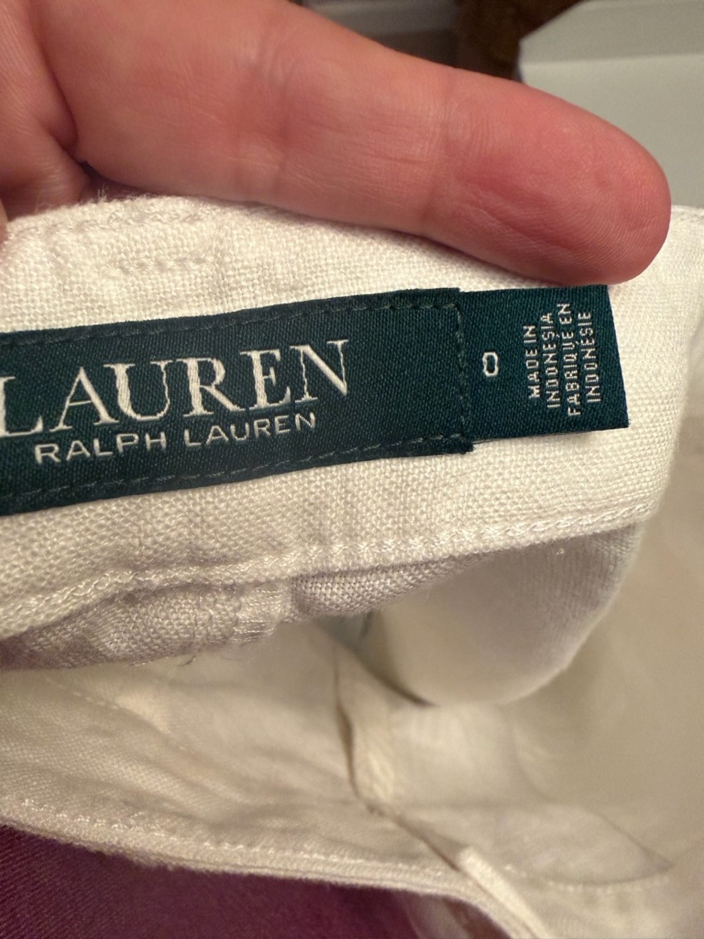Lauren Ralph Lauren White Linen Button Front Maxi Skirt Side Slit Womens 0 - Picture 6 of 7